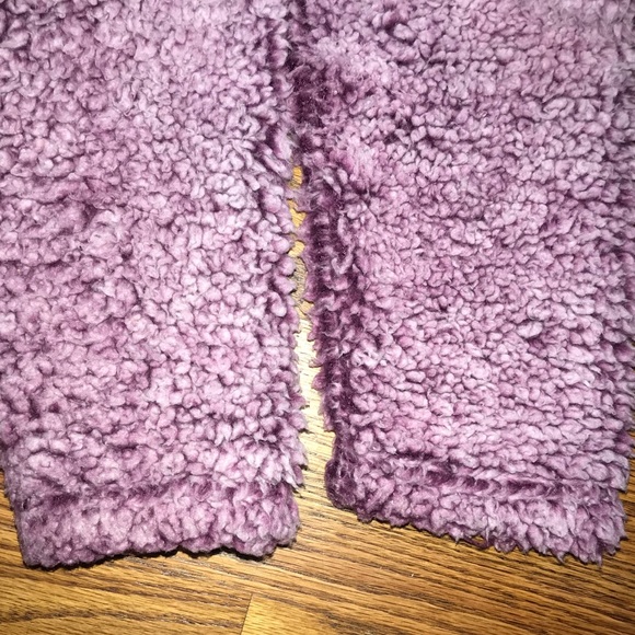 GreenTea Sherpa 1/4 Zip Pull Over Burgundy Small - Picture 6 of 12